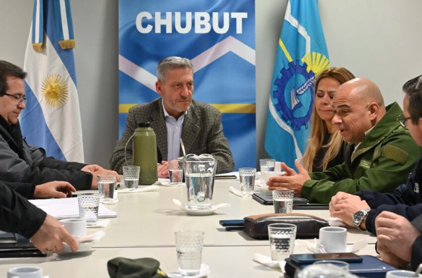  Arcioni encabezó una Mesa de Evaluación de las medidas adoptadas ante el temporal con organismos provinciales y nacionales