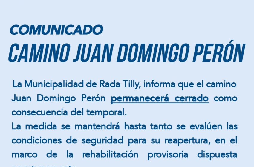  COMUNICADO CAMINO JUAN DOMINGO PERÓN