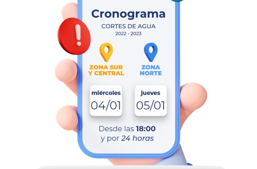  CORTE DE AGUA EN COMODORO PARA RECUPERAR RESERVAS.