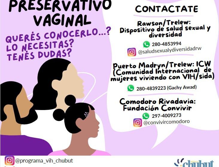  Chubut promueve el uso del Preservativo Vaginal como método anticonceptivo y para prevenir enfermedades de transmisión sexual