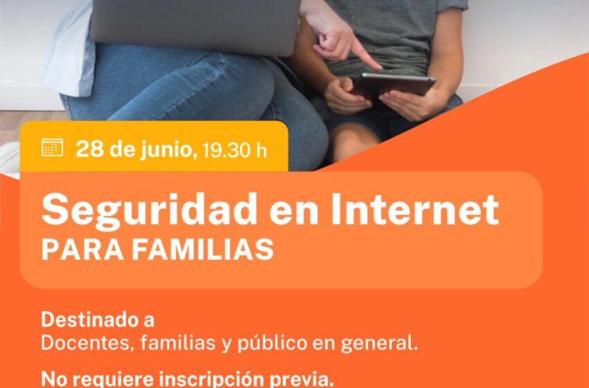  Seguridad en Internet: Provincia realiza en Comodoro Rivadavia una charla especialmente destinada a las familias
