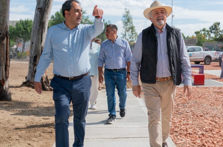  Othar y Sampaoli recorrieron la obra del Parque de la Ciudad