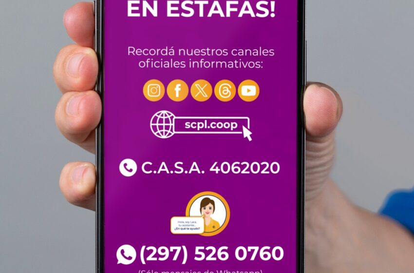  Comunicado SCPL: La SCPL alerta a sus socios sobre estafas y mensajes engañosos
