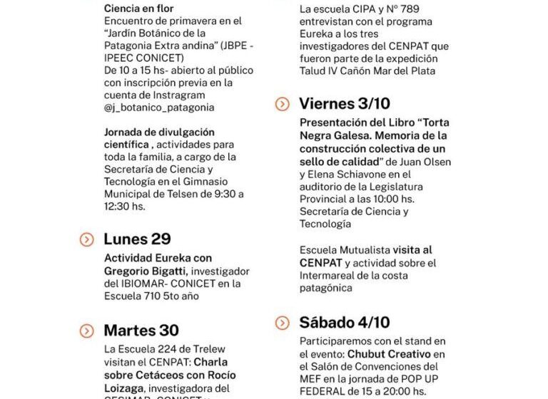  Telsen vivió una jornada de divulgación científica con actividades para toda la familia