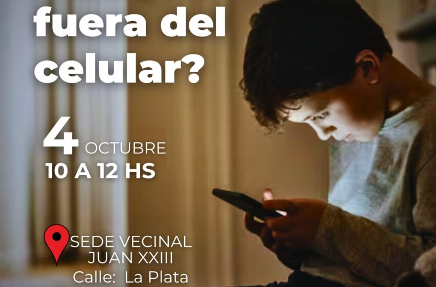  La actividad que se llevará adelante en el marco del Programa de Cultura Digital, será el próximo sábado 4 de octubre, de 10 a 12 horas, en la sede vecinal. Se busca a reflexionar sobre el impacto de las nuevas tecnologías y los vínculos familiares y comunitarios.