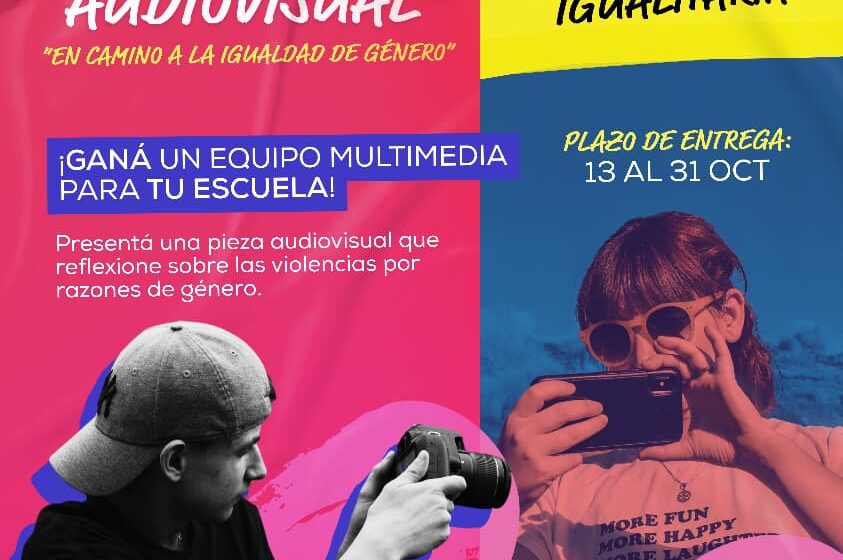  Convocatoria a la 2° edición del concurso audiovisual municipal sobre igualdad y violencias de géneroEstá destinado a estudiantes de nivel secundario de instituciones públicas y privadas. El objetivo de la propuesta es construir relaciones igualitarias y libres de violencia, con el propósito de alentar a toda la comunidad educativa a sumarse a esta nueva edición del concurso.