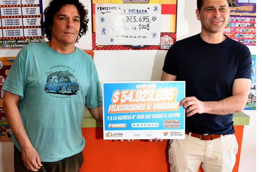  Un jubilado ganó más de 54 millones de La Poceada de Lotería del Chubut