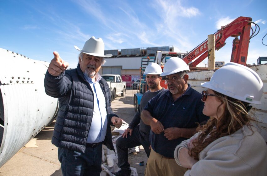  Othar supervisó los avances de la obra de reemplazo del pluvial en la Ruta 3