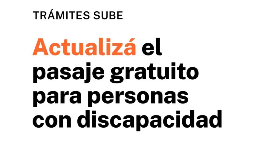  Provincia informó que está habilitada la renovación del beneficio de gratuidad por discapacidad en el transporte