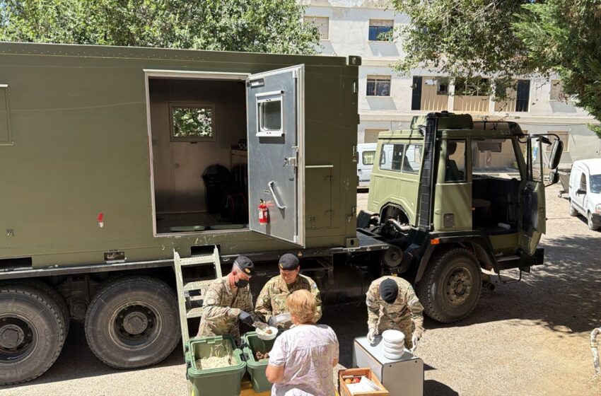  El Ejército Argentino refuerza su apoyo al Municipio tras el deslizamiento del cerro Hermitte
