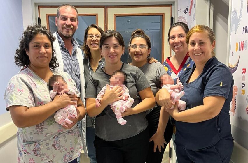  Las trigemelas nacidas en el Hospital “María Humphreys” recibieron el alta médica luego de 39 días de cuidados especializados