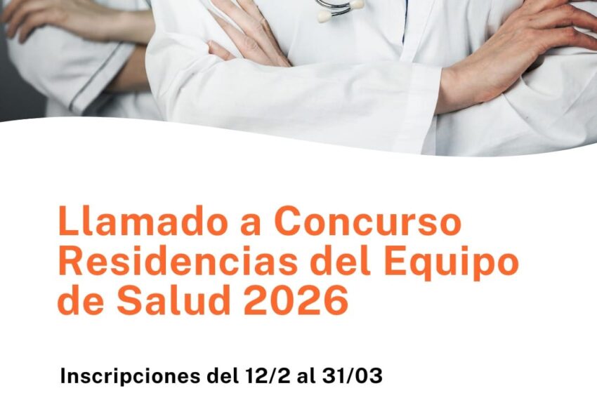  Chubut convoca a cubrir los cargos de las “Residencias del Equipo de Salud 2026”