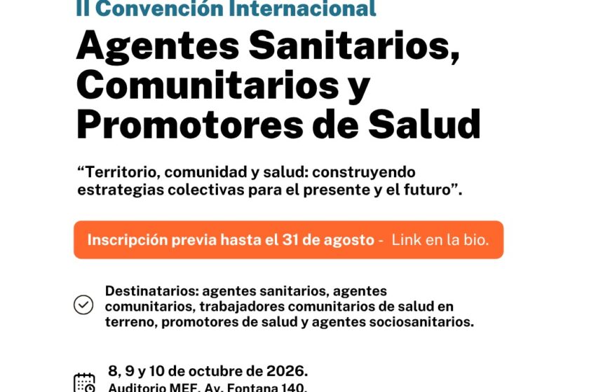  Chubut será sede de la “Convención Nacional e Internacional de Agentes Sanitarios”