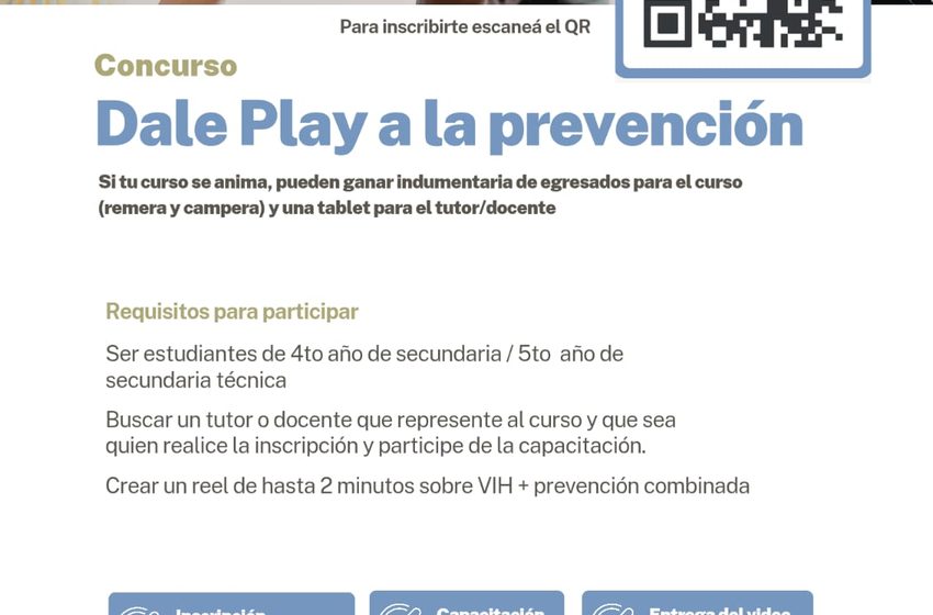  Chubut convoca a estudiantes de Puerto Madryn a participar de concurso sobre prevención del VIH